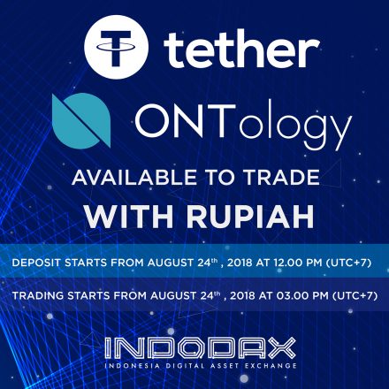 USDT dan ONT Tersedia di Indodax Mulai 24 Agustus 2018