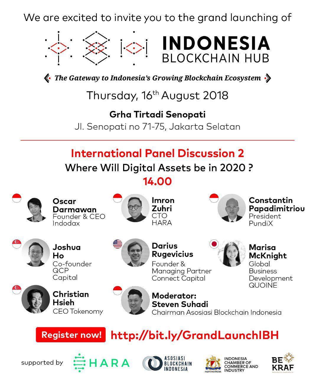 Grand Launching Indonesia Blockchain Hub – 16 Agustus 2018