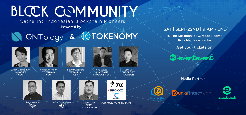 Block Community Event by Ontology and Tokenomy – 22 September 2018
