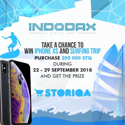 Dapatkan Hadiah Bitcoin Seharga iPhone XS atau Surfing Trip dari Indodax dan Storiqa