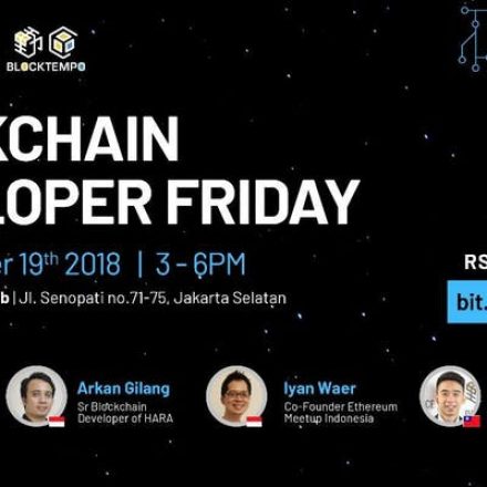 Blockchain Developer Friday – 19 Oktober 2018