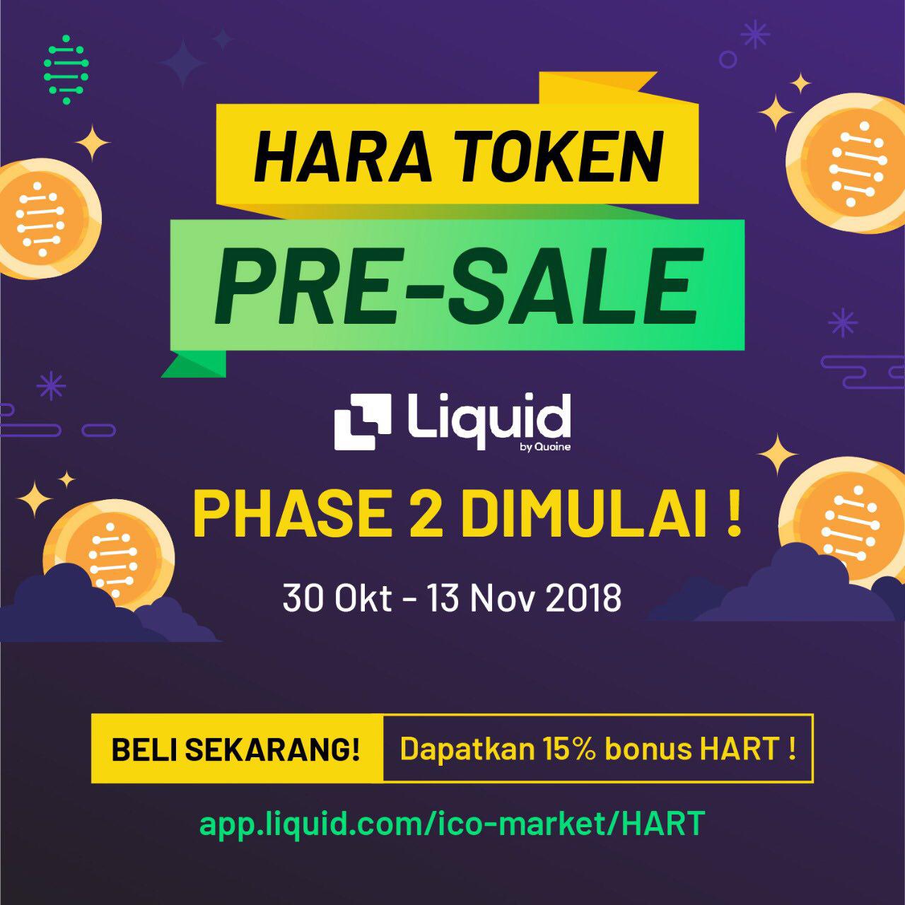 Dapatkan Bonus 15% untuk Pre-Sale HARA Fase Kedua di Liquid