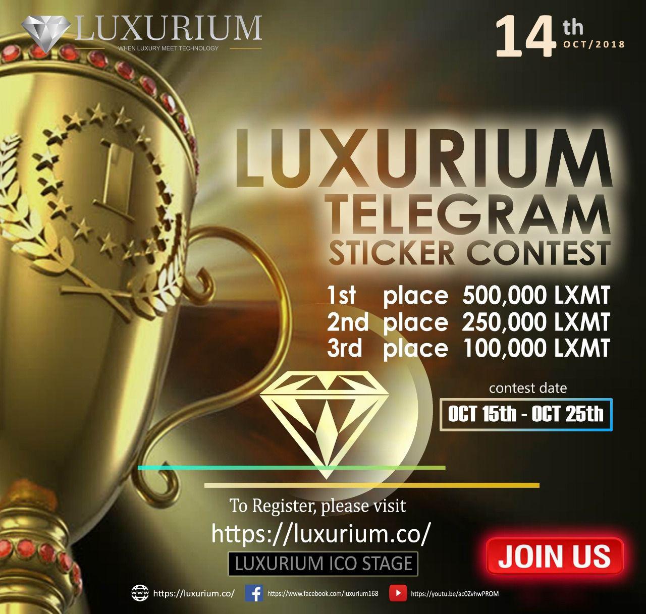Luxurium Telegram Sticker Contest