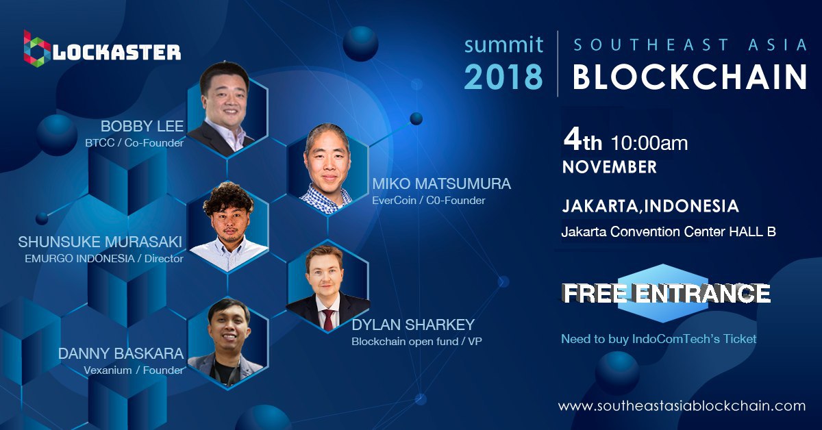 Southeast Asia Blockchain Summit 2018 – Jakarta 3 November 2018