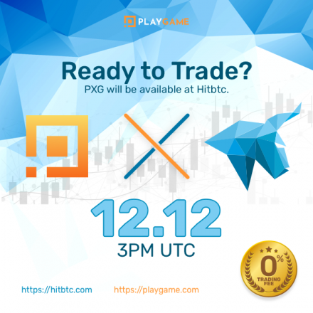 PlayGame Tersedia di HitBTC mulai 12 Desember 2018