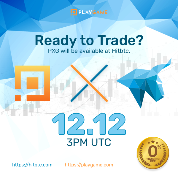 PlayGame Tersedia di HitBTC mulai 12 Desember 2018