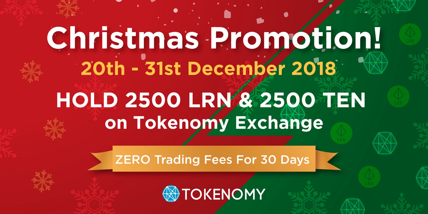 Promo Natal Tokenomy Exchange: Bebas Biaya Trading 30 Hari