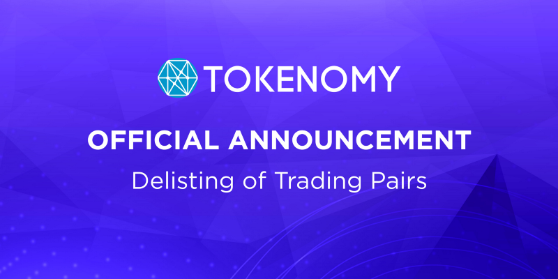 Tokenomy Delist Beberapa Token Hari Ini
