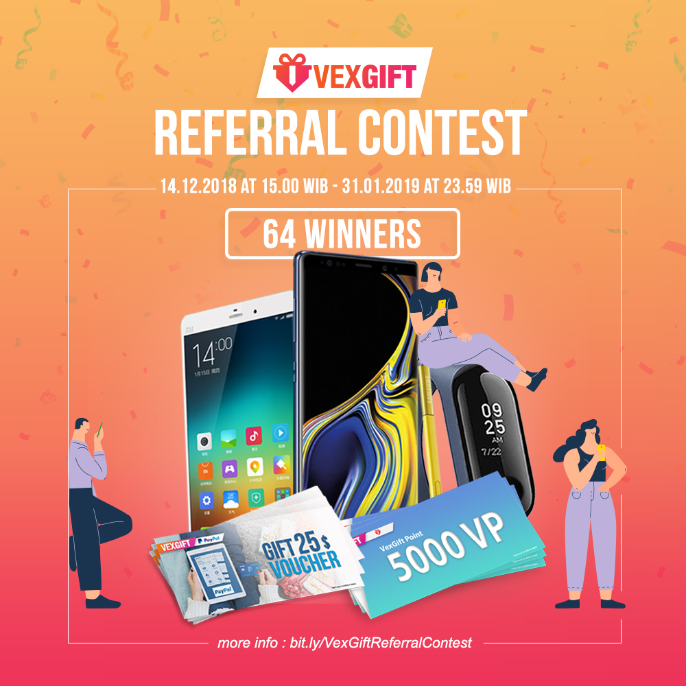 VexGift Selenggarakan Kontes Referral Pertama