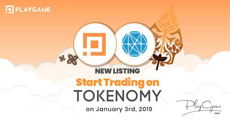 PlayGame Listing di Tokenomy Exchange Mulai 3 Januari 2019